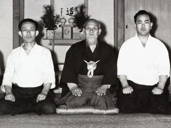 Kisshomaru Ueshiba, Morihei Ueshiba & Koichi Tohei